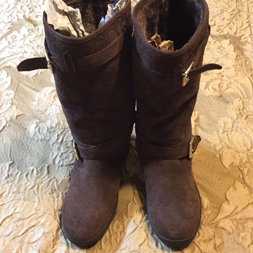 Coach signature boot